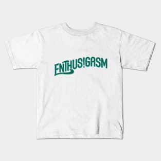 Enthusigasm Podcast Typographic Logo Kids T-Shirt